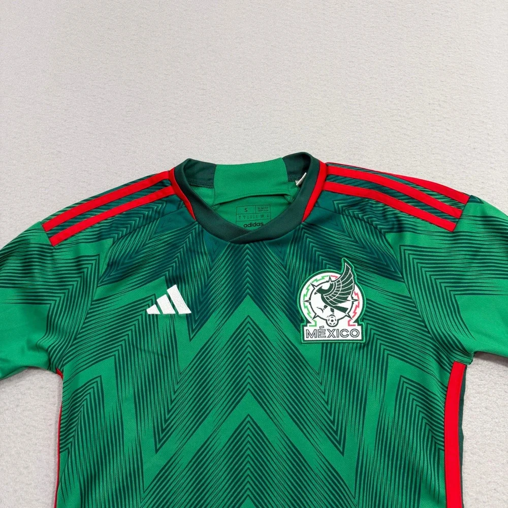 Adidas Soccer Jersey Men S Green Mexico 2022 Home Slim Fit HD6899 Aeroready